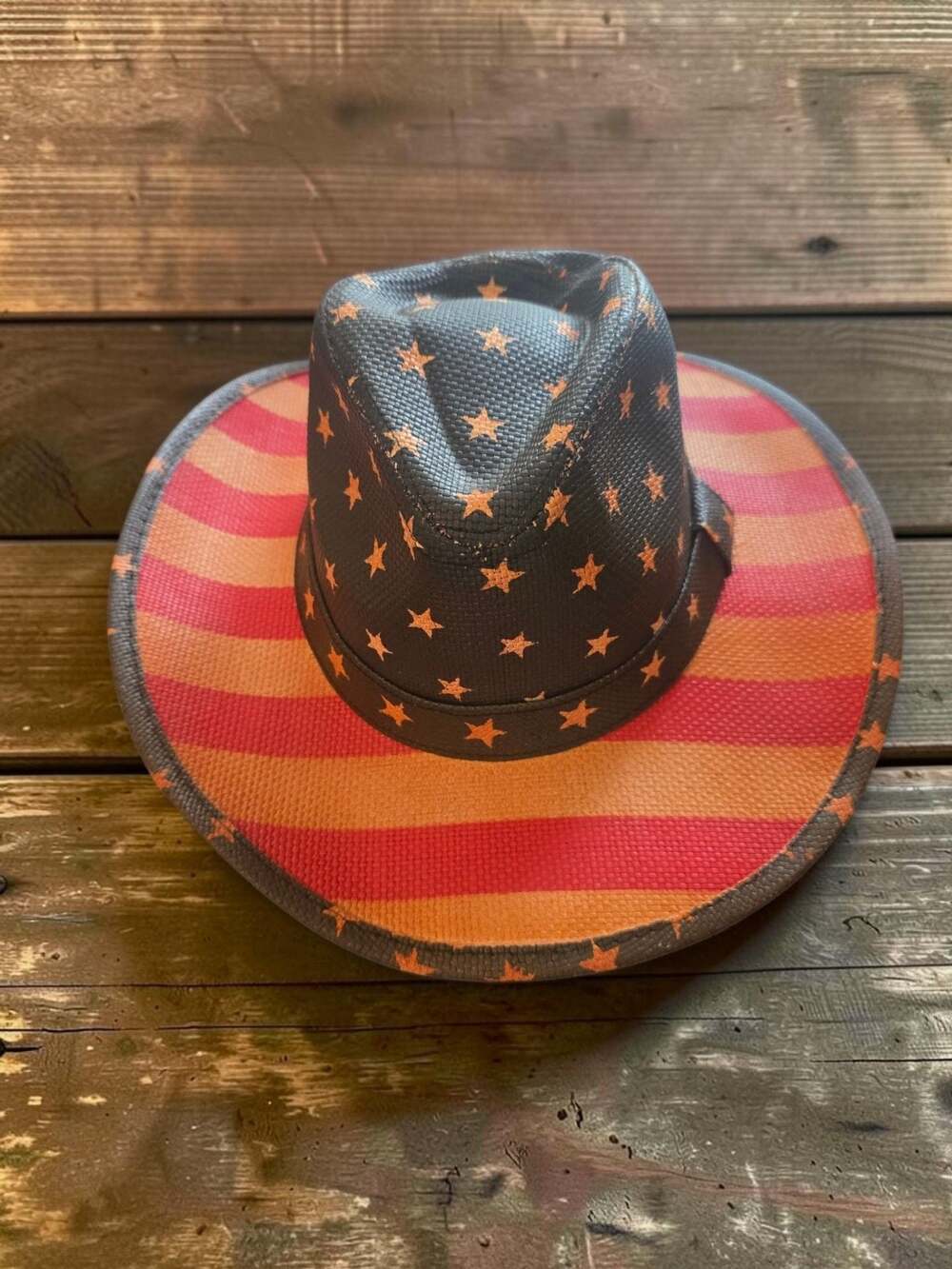 Patriotic Vintage American  Cowboy Hat